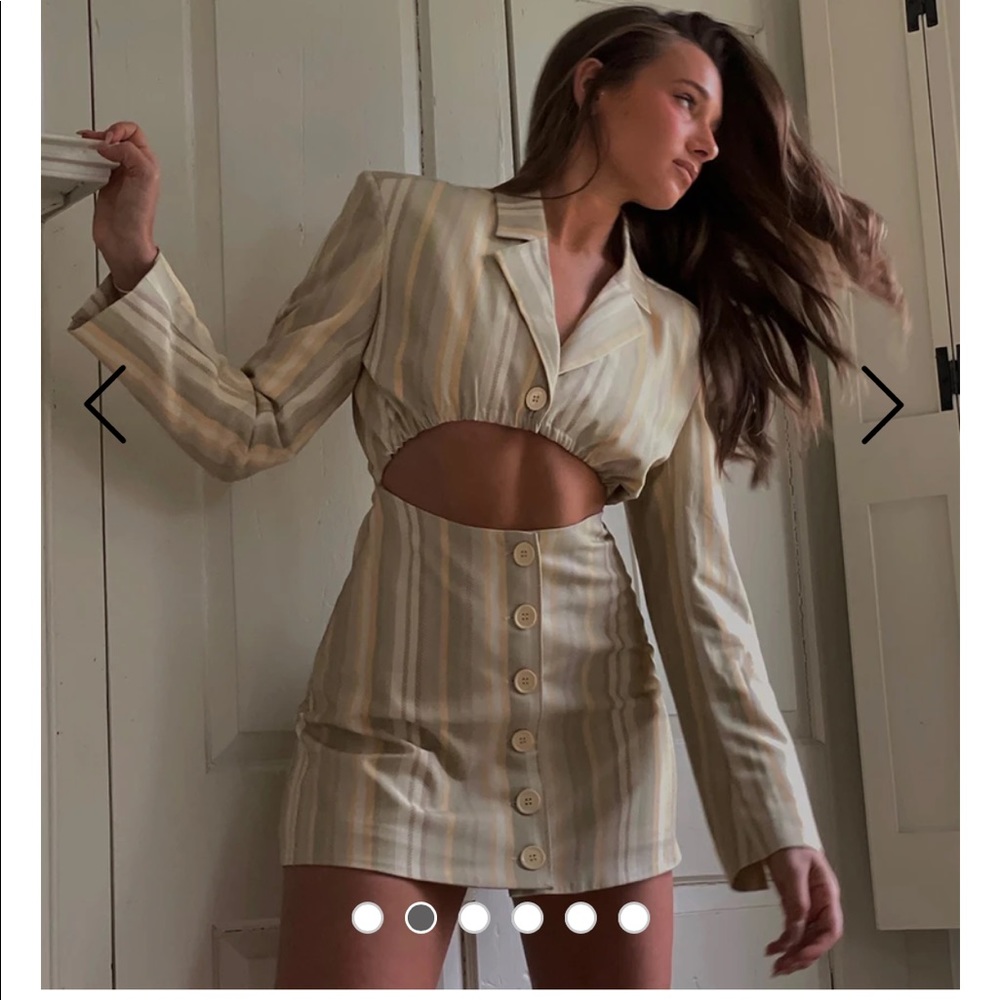 Weaorewhat Blazer Chevron Dress
